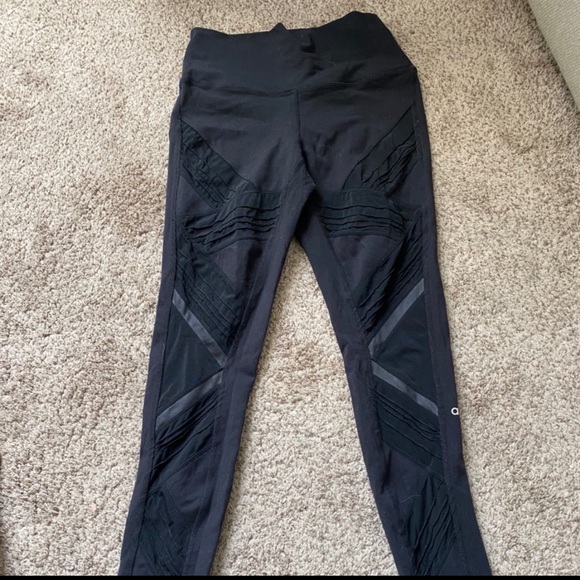 ALO Yoga Pants - Alo Black Sheer Panel Leggings